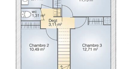 Campagnan Maison neuve - 1888448-269317_plan-maison-jade-g-83-elegance-etage.jpg Maisons Balency